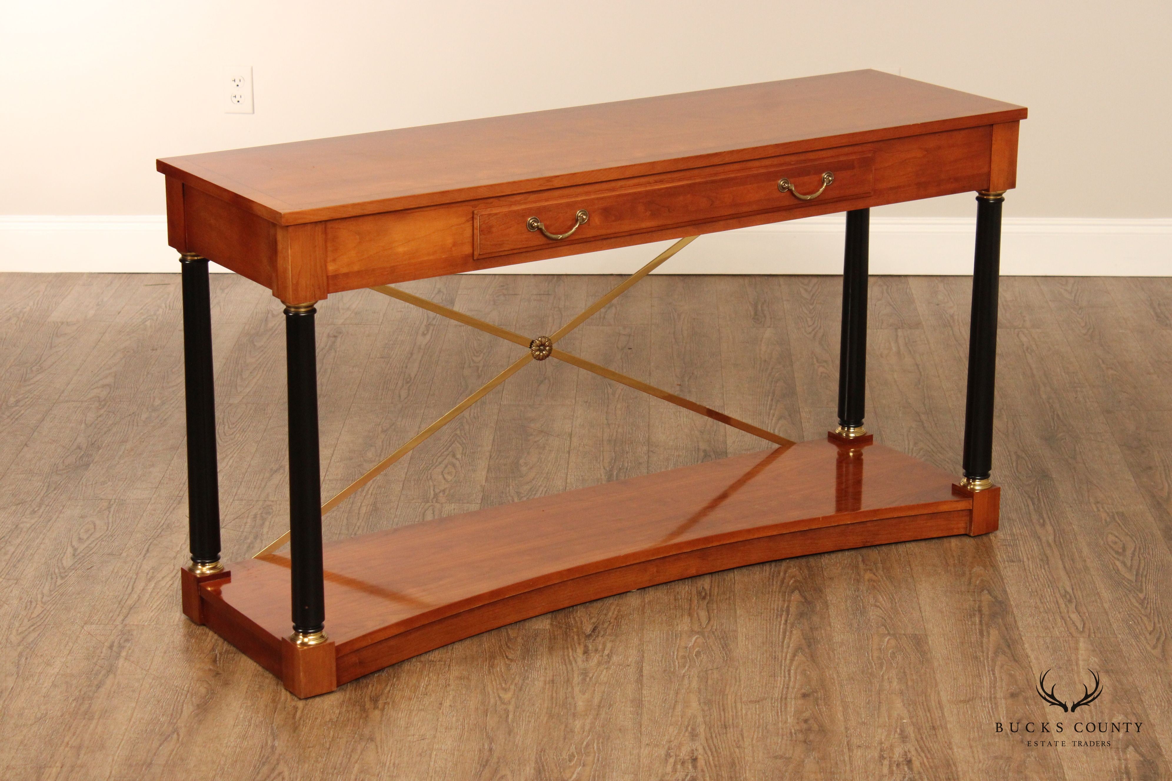 Ethan Allen 'Medallion' Cherry One-Drawer Console Table