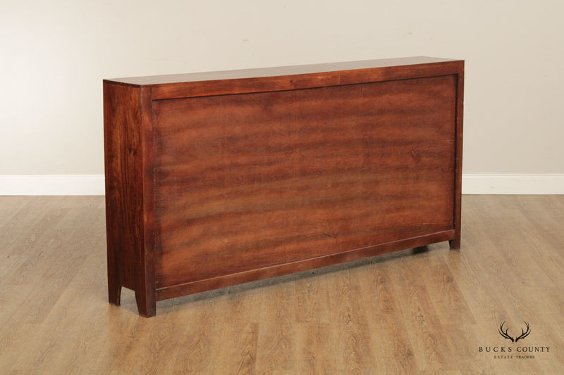 Rustic Style Wood Nailhead Sideboard Cabinet