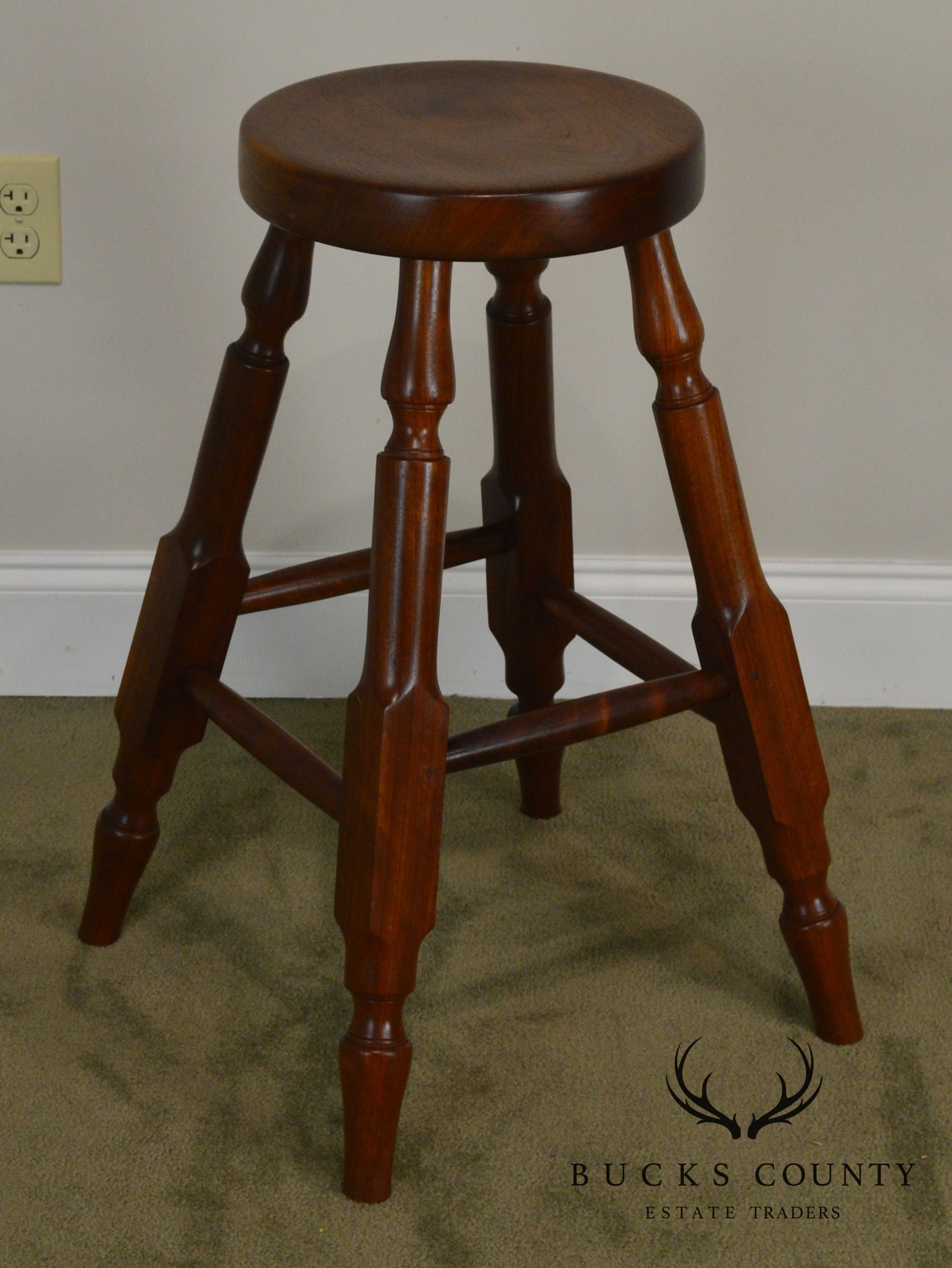 Wynnewood Woodworks Hand Crafted Solid Walnut Bar Stool