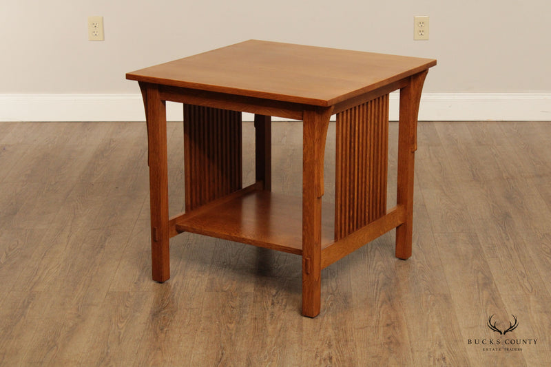 Stickley Mission Collection Oak Square Lamp Table