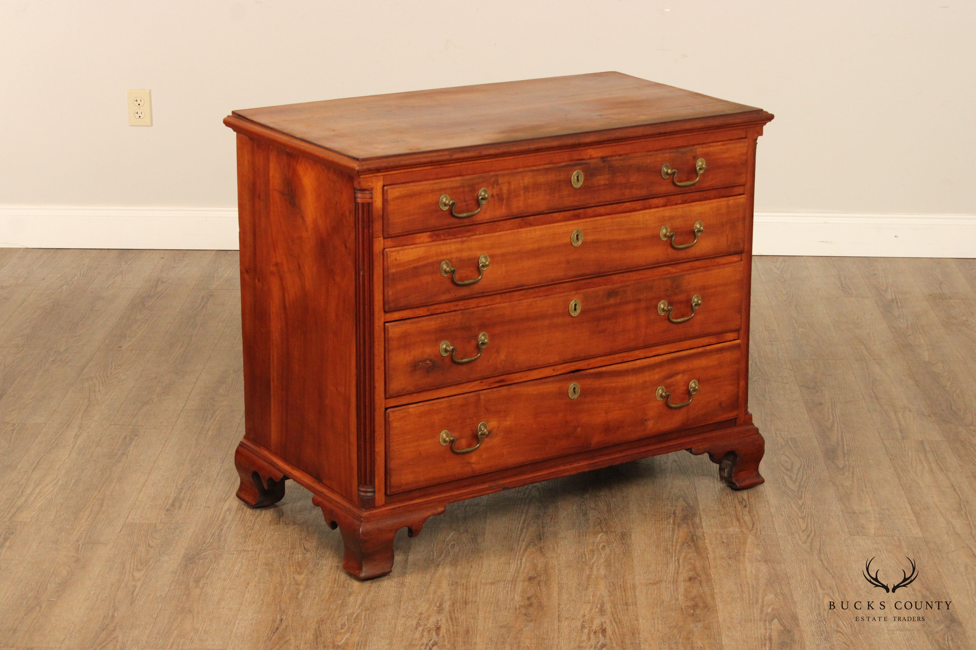 Antique Chippendale Cherry Chest of Drawers