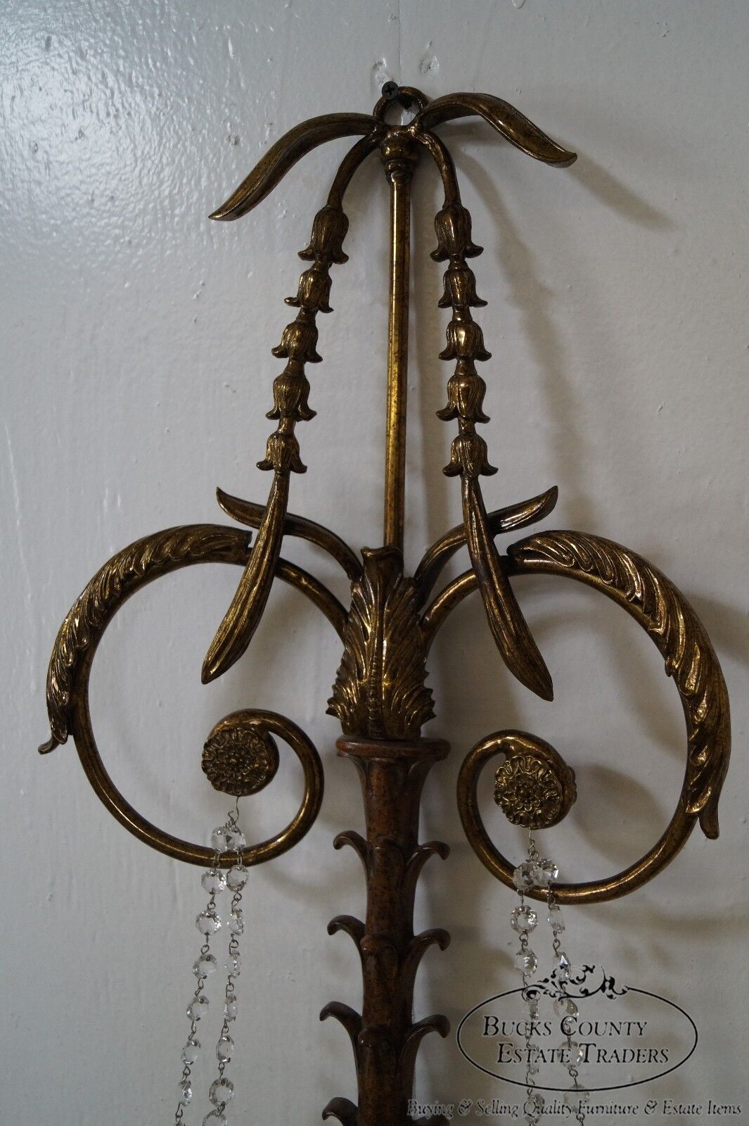 Maitland Smith Brass Regency Style Electrified Wall Sconce