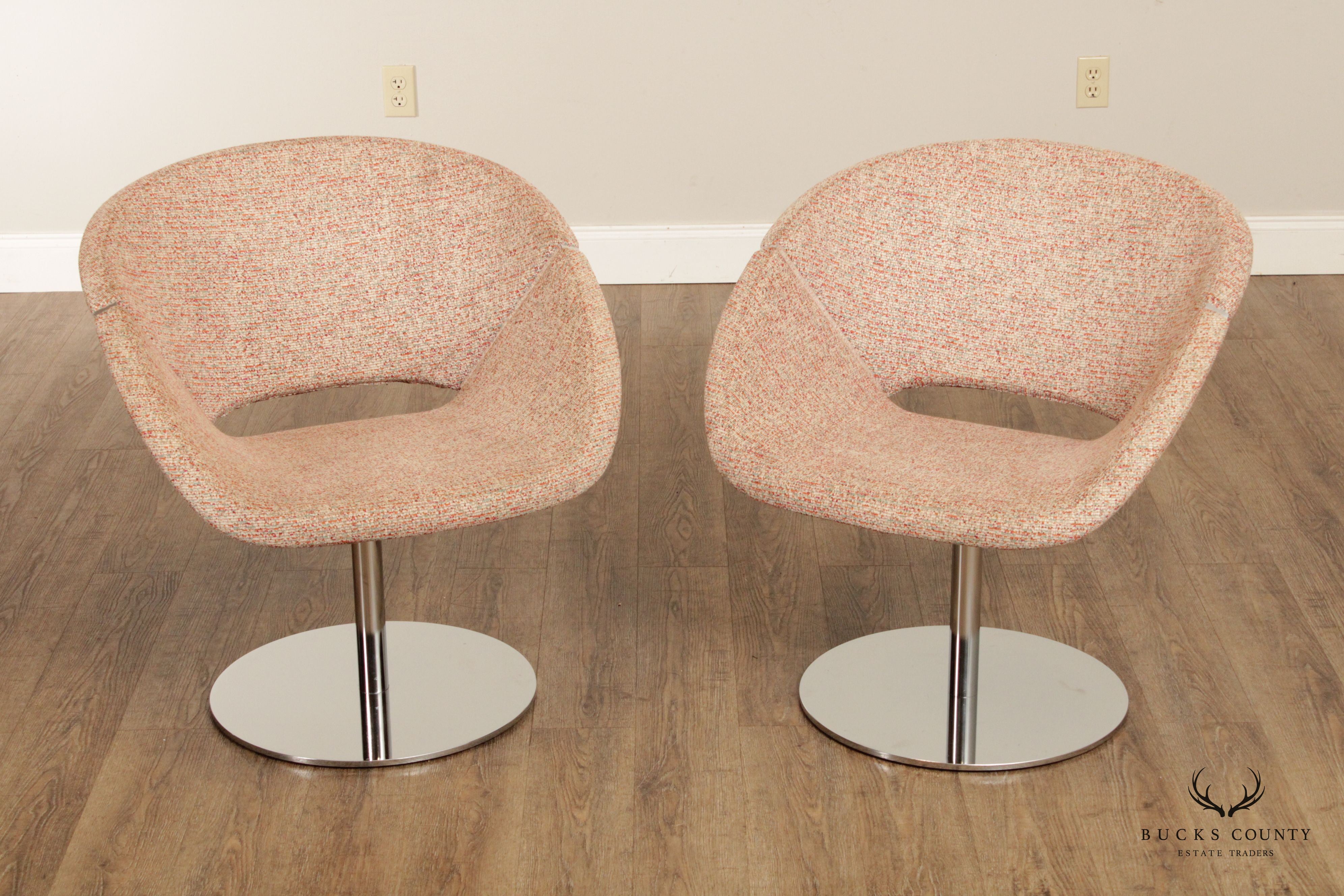 Davis Furniture Mid Century Modern Style Pair of 'Lipse Too' Chairs