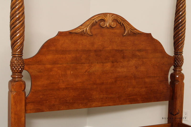 ETHAN ALLEN BRITISH CLASSICS CARVED MONTEGO QUEEN POSTER BED