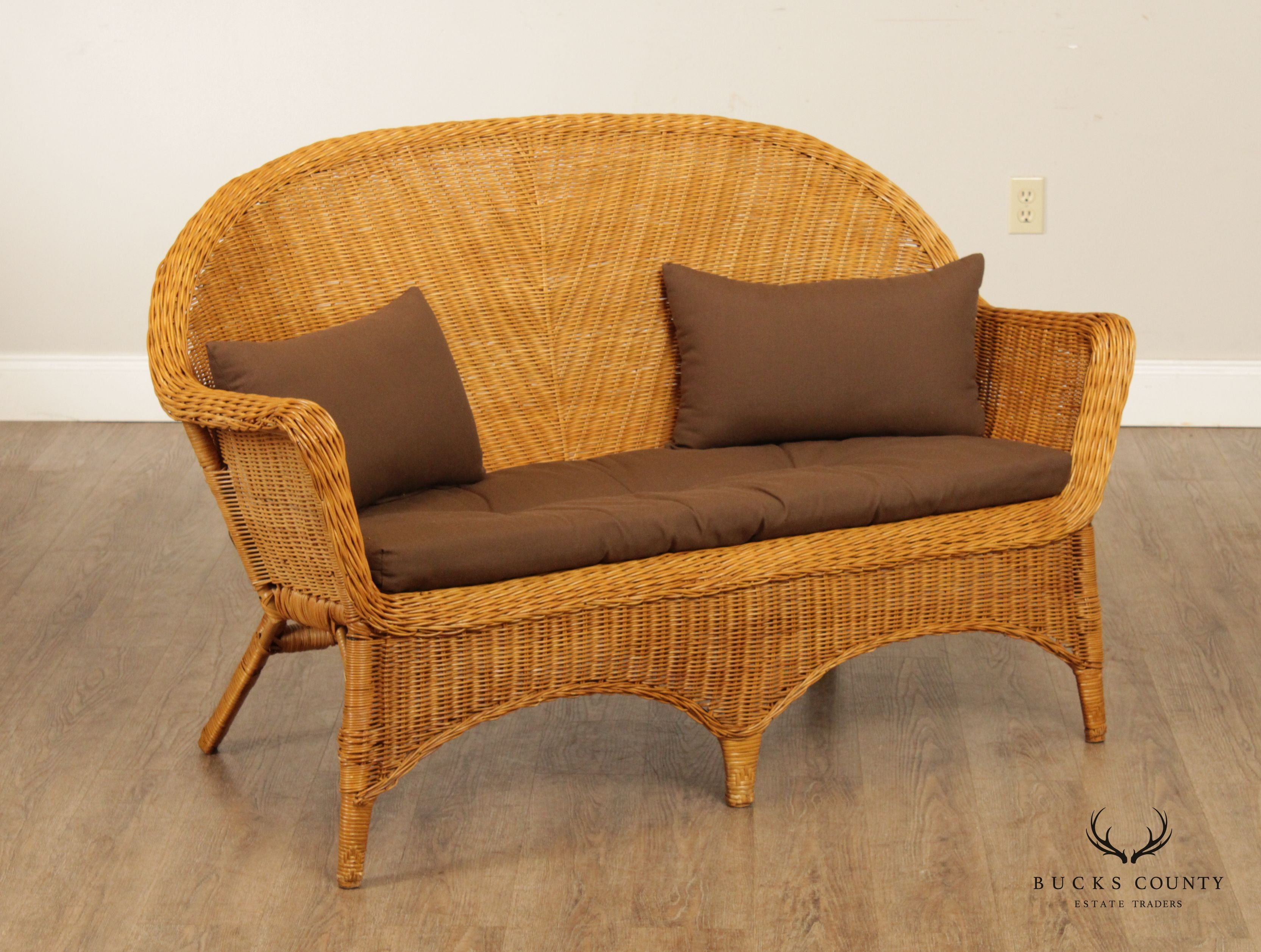 The Company Store Wicker Loveseat