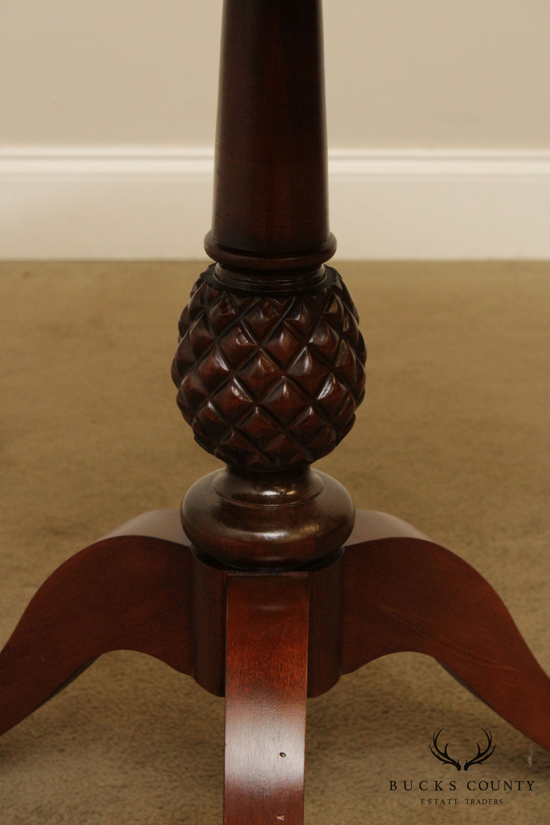 Ethan Allen Old World Treasures Round Pineapple Pedestal Side Table