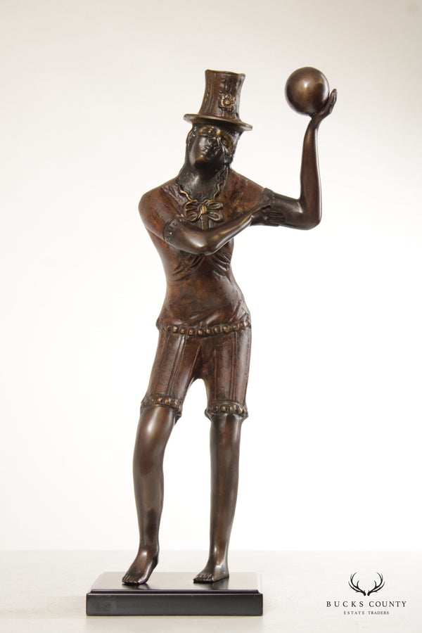 Art Deco Style Figural Bronze Decorative Statue