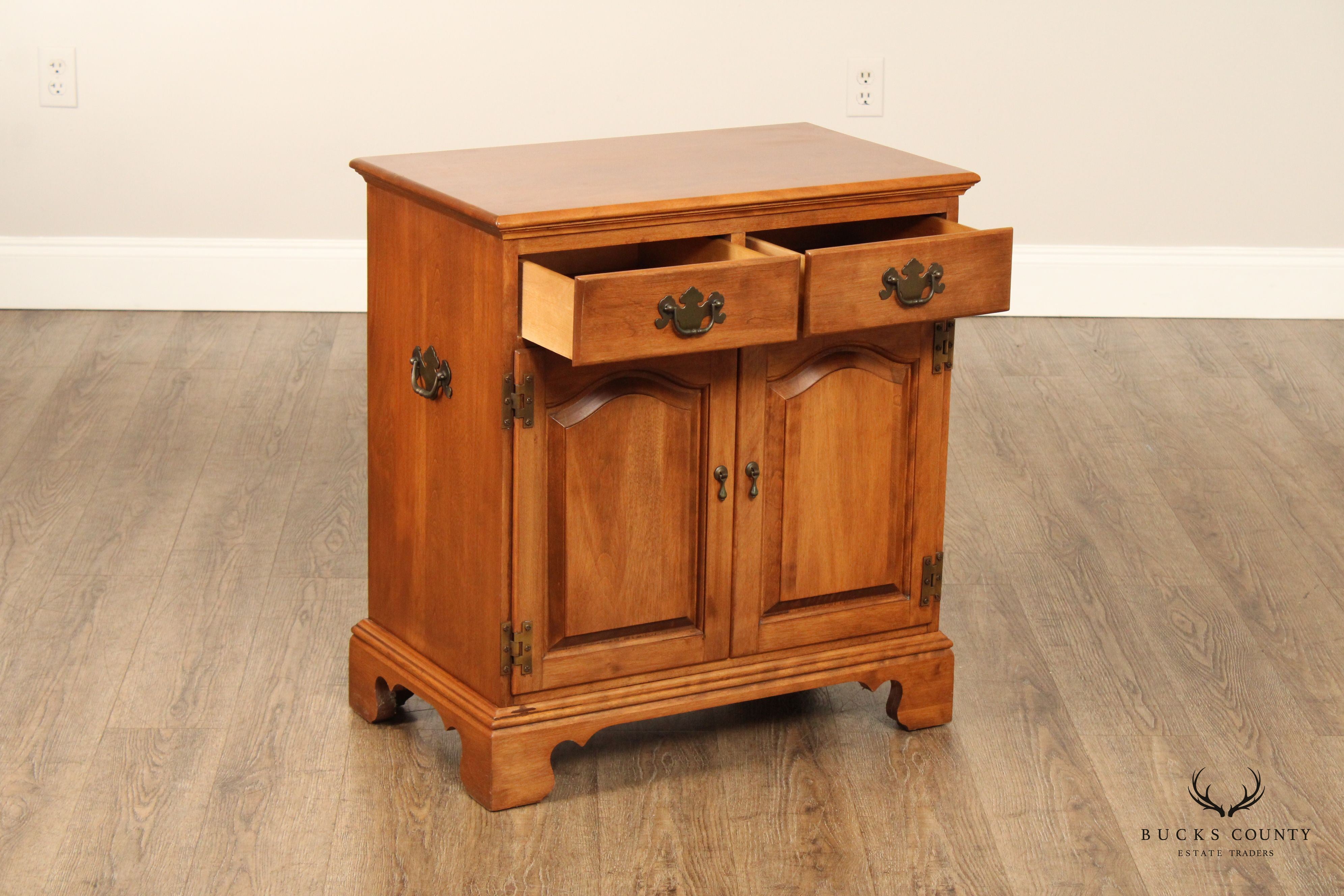 Ethan Allen American Nutmeg Maple Side Cabinet Nightstand