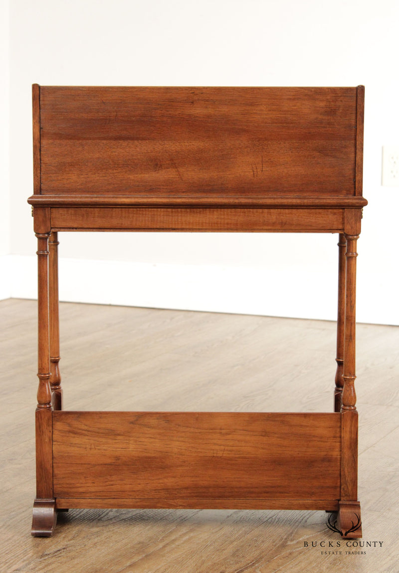 English Regency Style Walnut Butler Stand or Book Trough