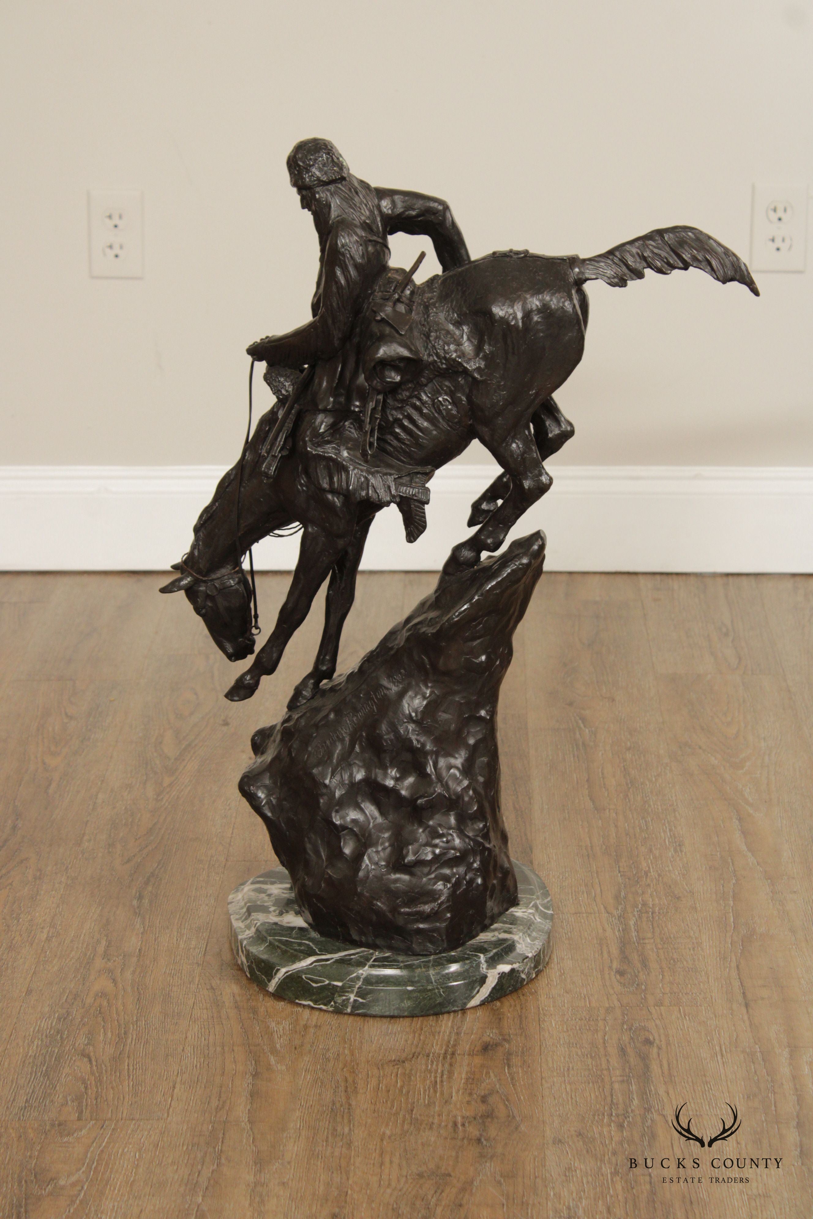 FREDRICK REMINGTON BRONZE MOUNTAIN MAN SCULPTURE