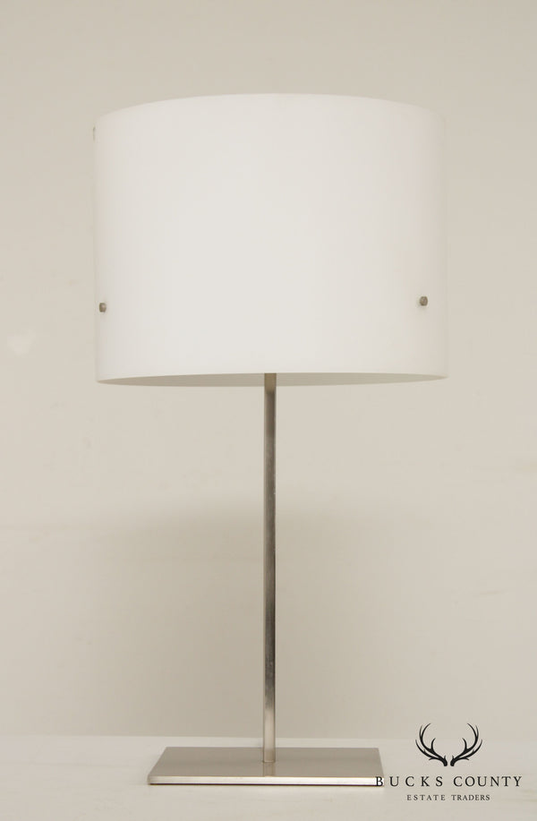 Modern Vetri Murano Glass & Chrome Table Lamp