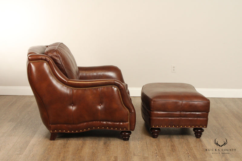Hancock & Moore "Sundance" Oversized Leather Lounge Chair And Ottoman