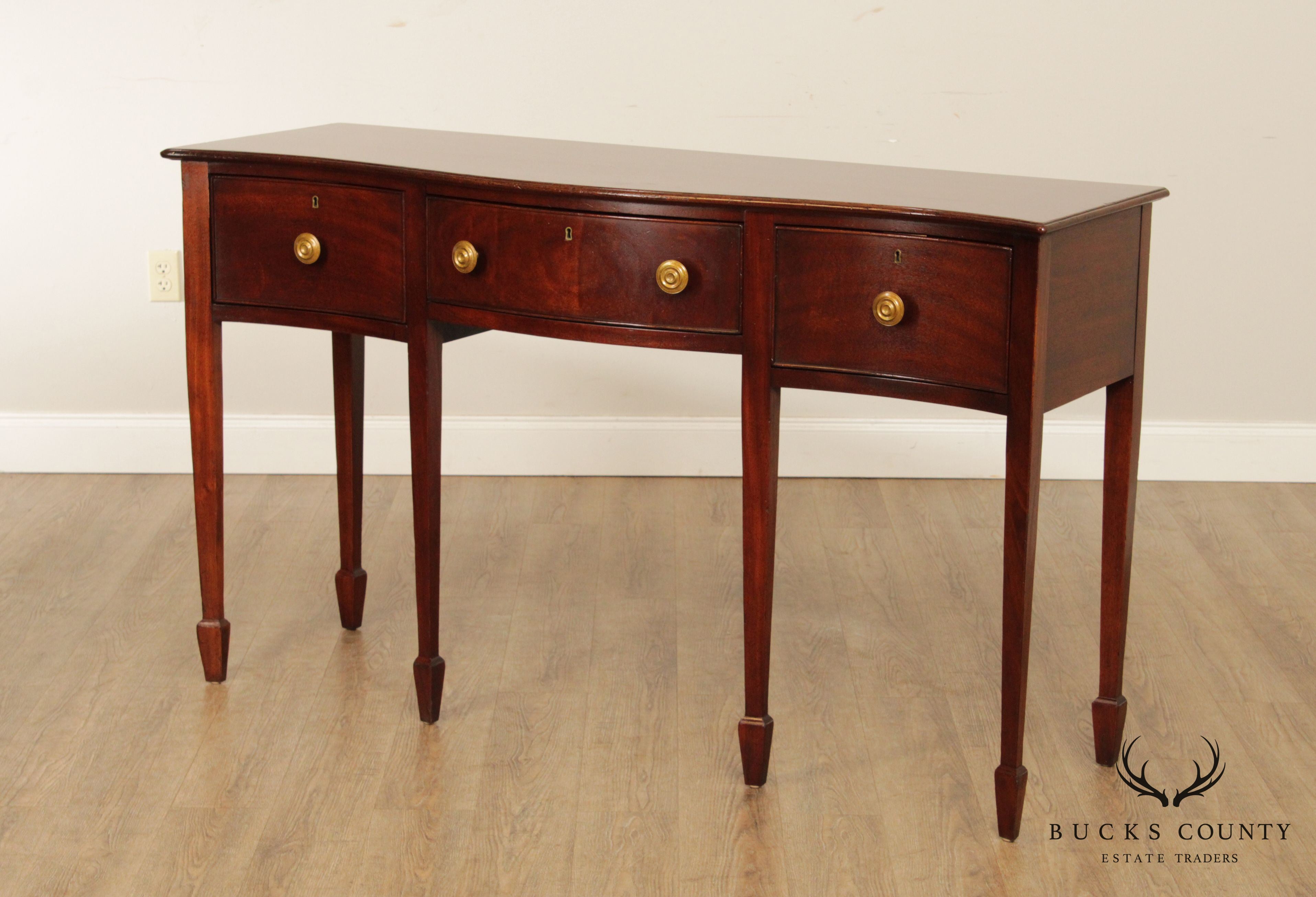 Wright Table Company Federal Style Mahogany Sideboard Console Table