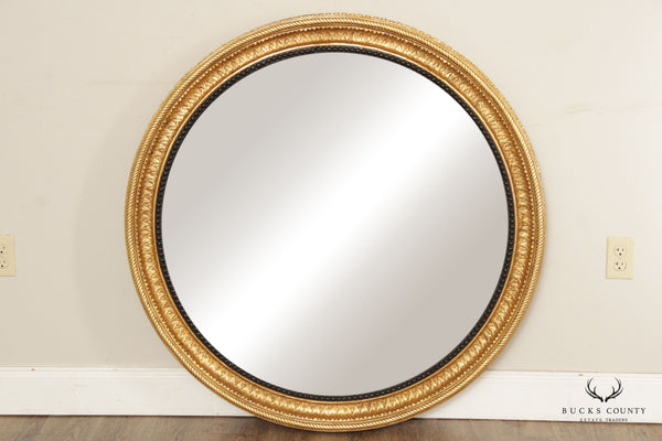 Friedman Brothers Regency style Large Round Gilt Gold Mirror