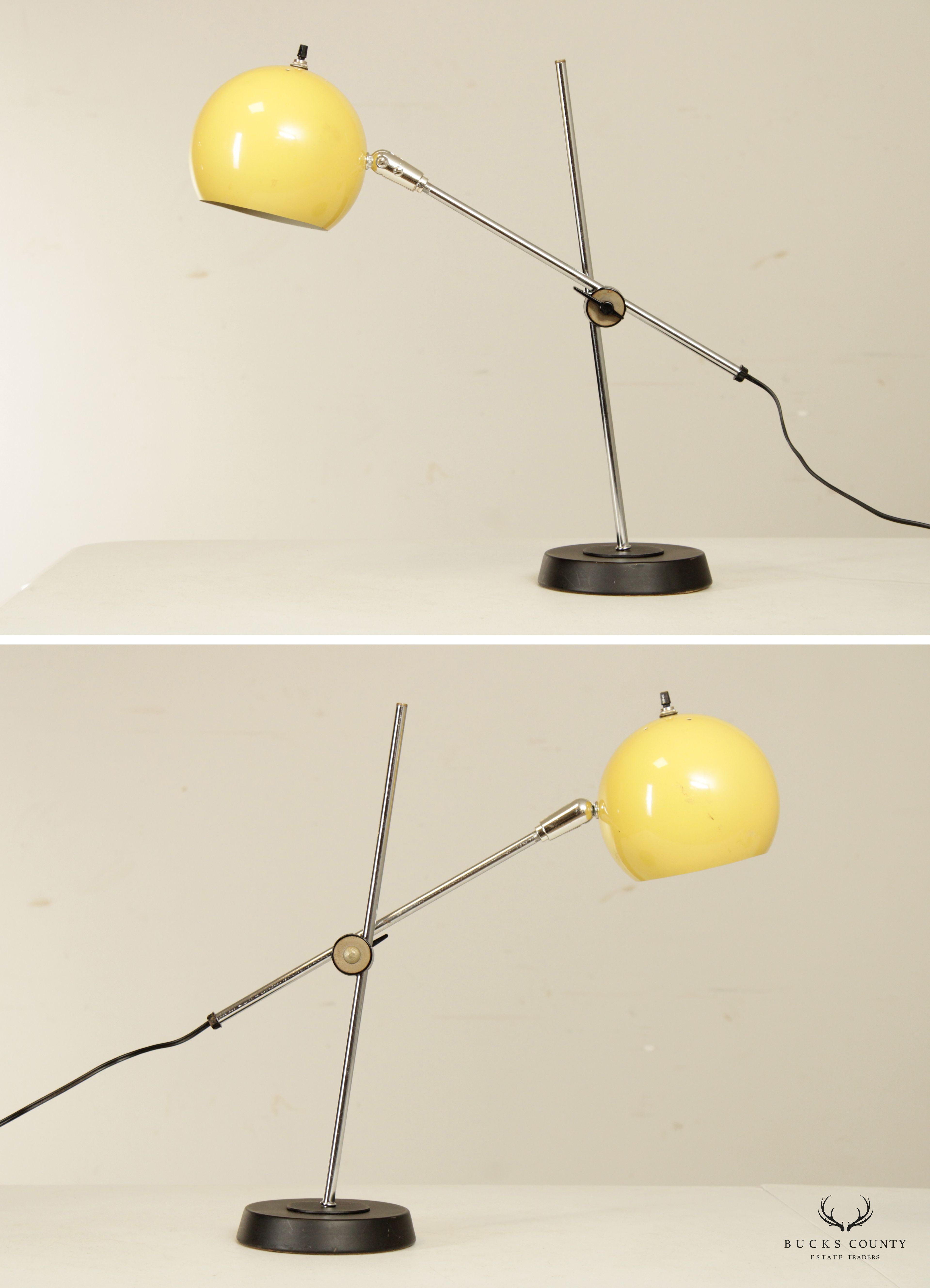 Robert Sonneman Mid Century Modern Adjustable Eyeball Table Lamp