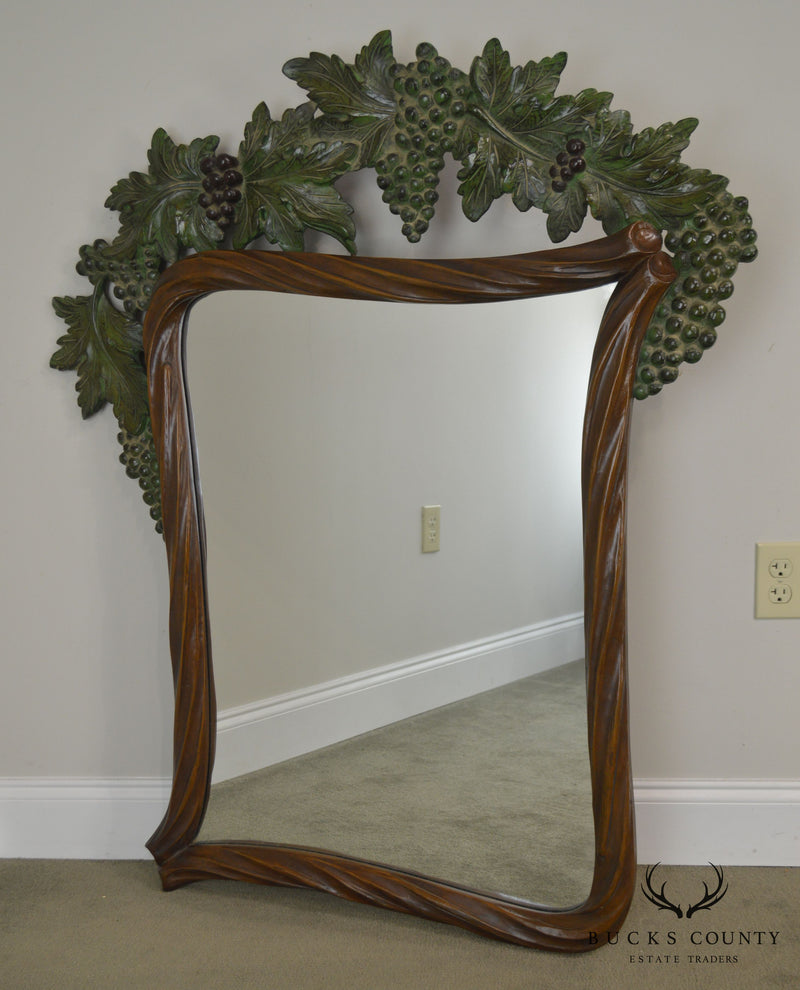 Bettis Brooke Grapevine Carved Hanging Wall Mirror