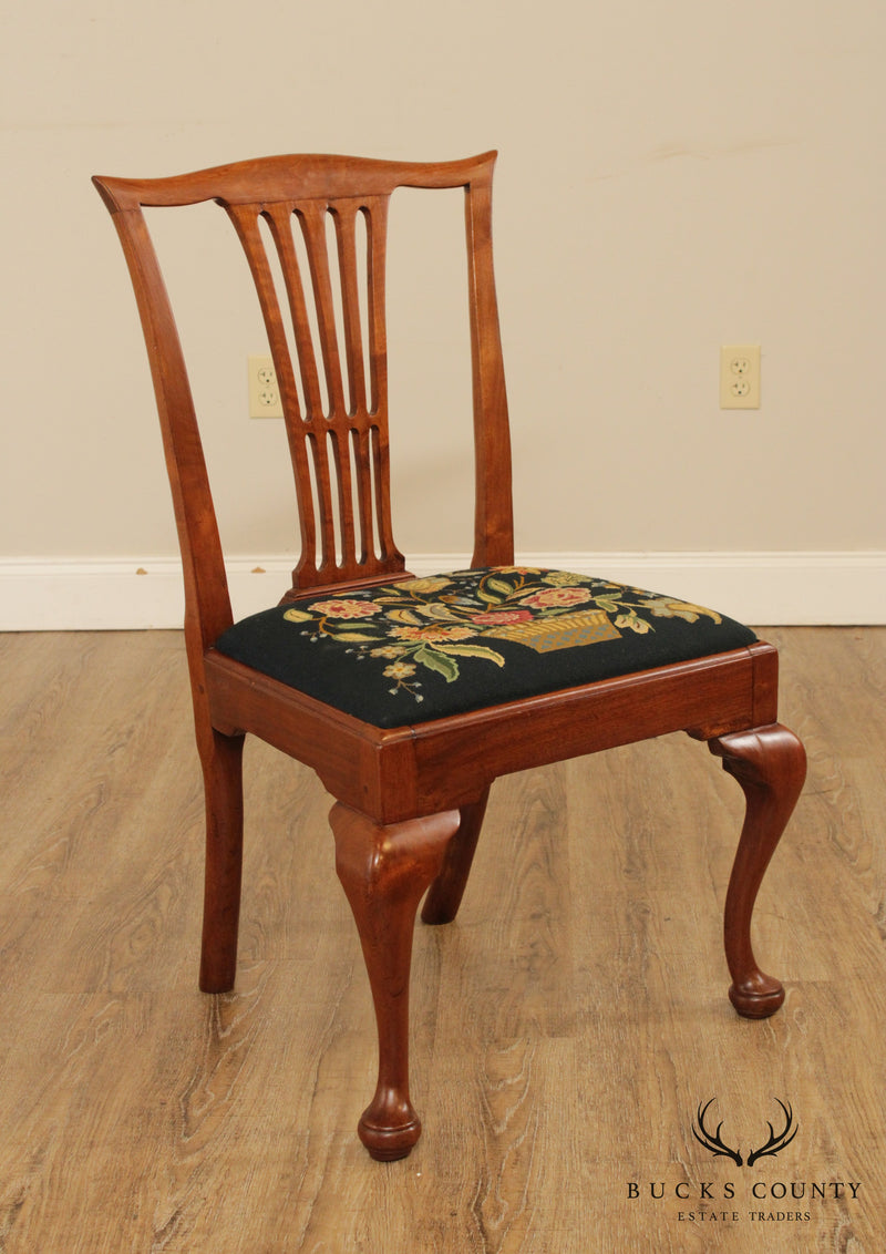 18th Century Antique American Mahogany Queen Anne Side Chair