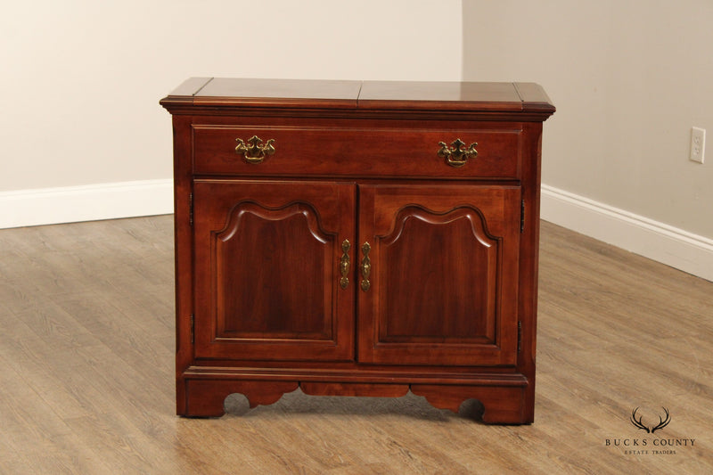 Thomasville Chippendale Style Cherry Flip Top Server