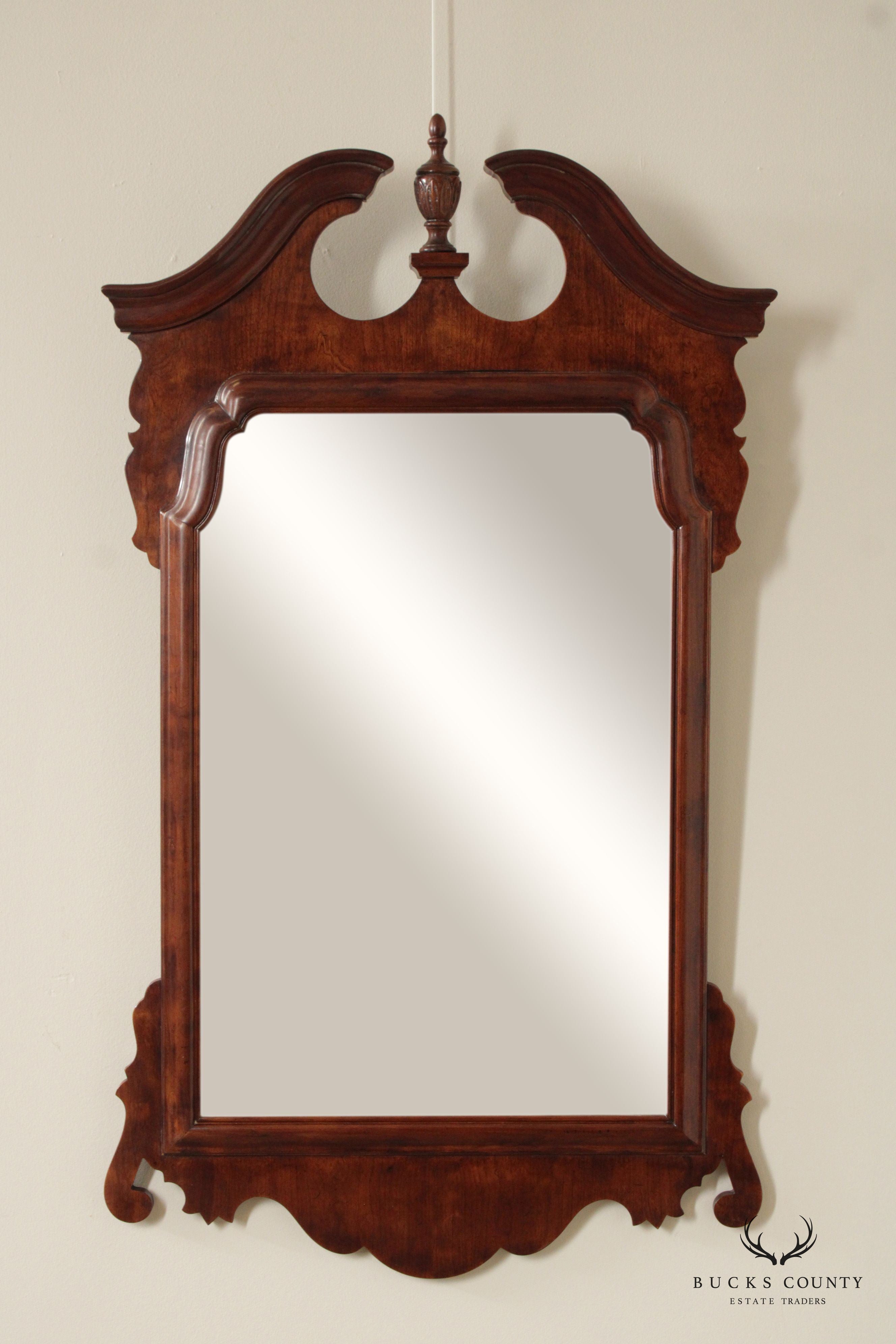 Henredon Chippendale Style Carved Cherry Wall Mirror