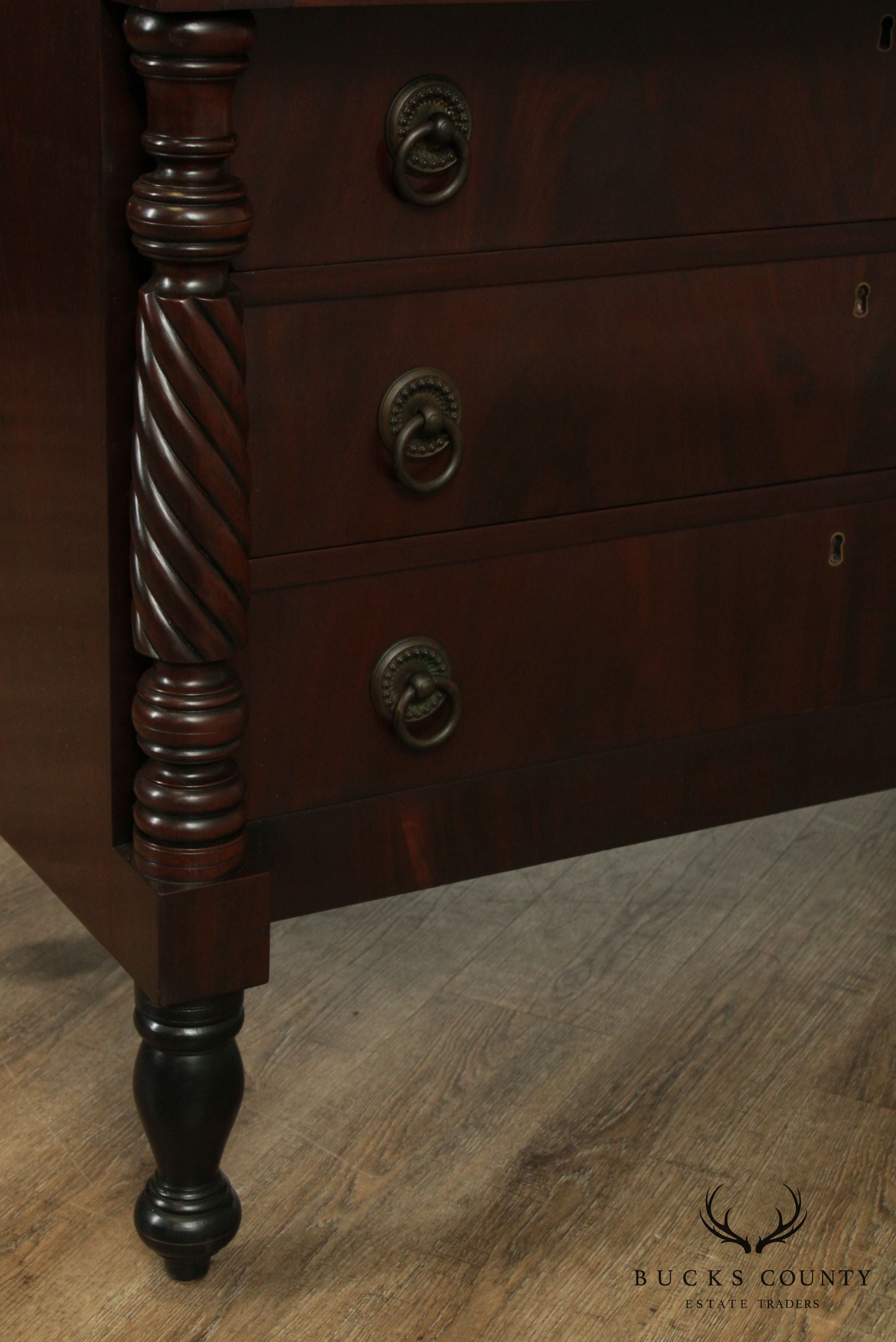 Antique American Federal Mahogany Chest of Drawers