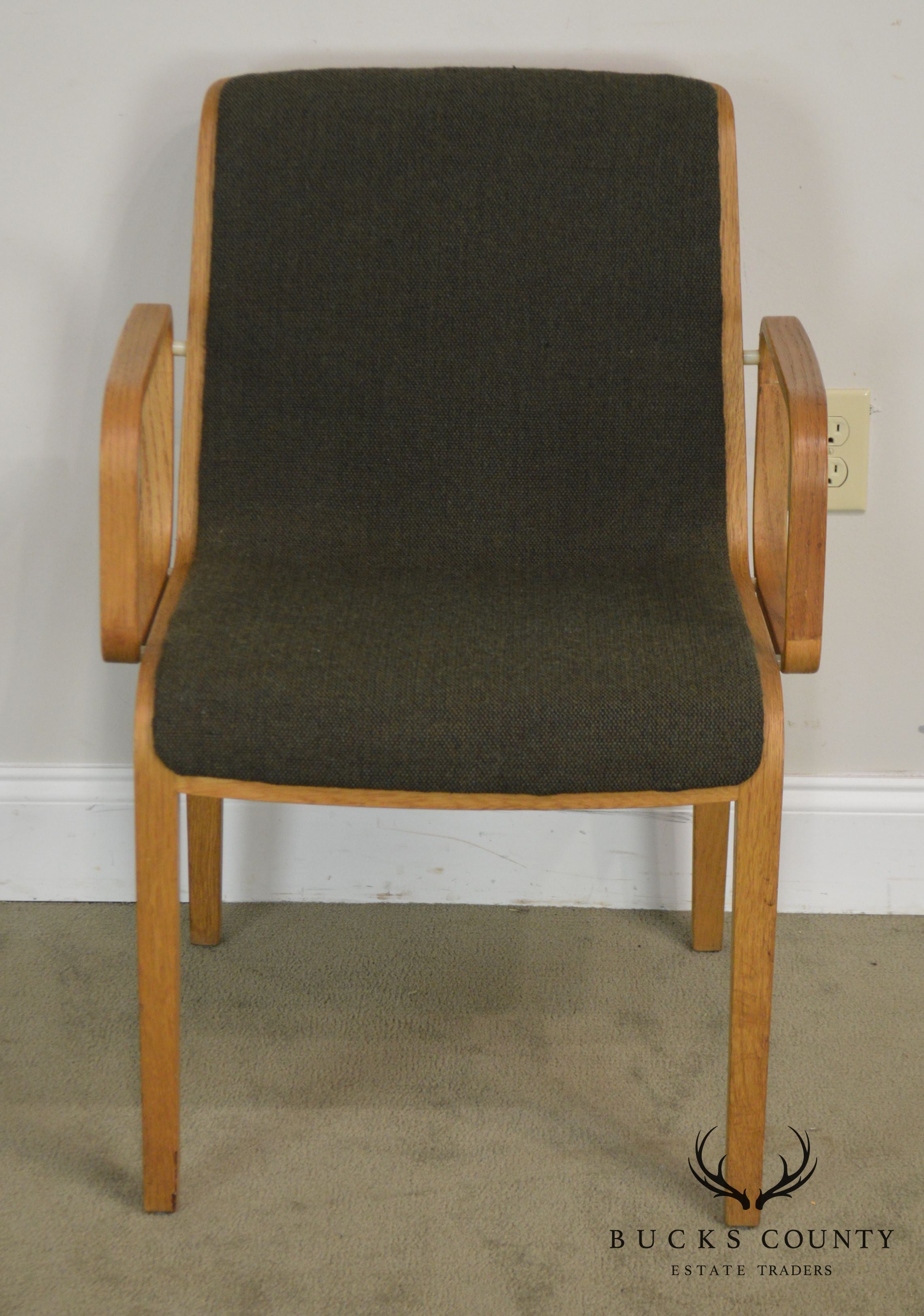 Knoll Bill Stephans Mid Century Modern Bent Wood Arm Chair