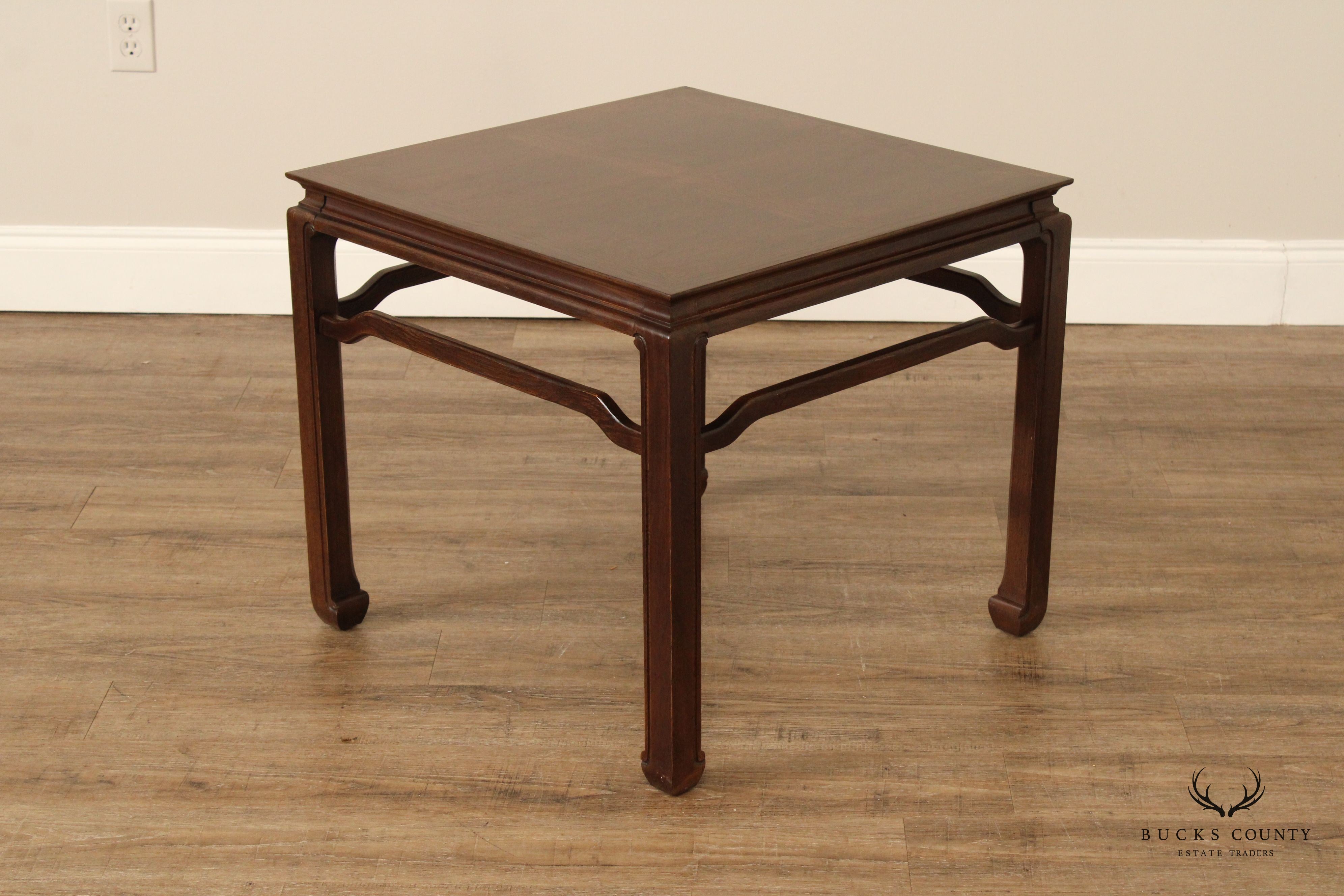 Davis Chinese Ming Dynasty Style Carved Oak Side Table