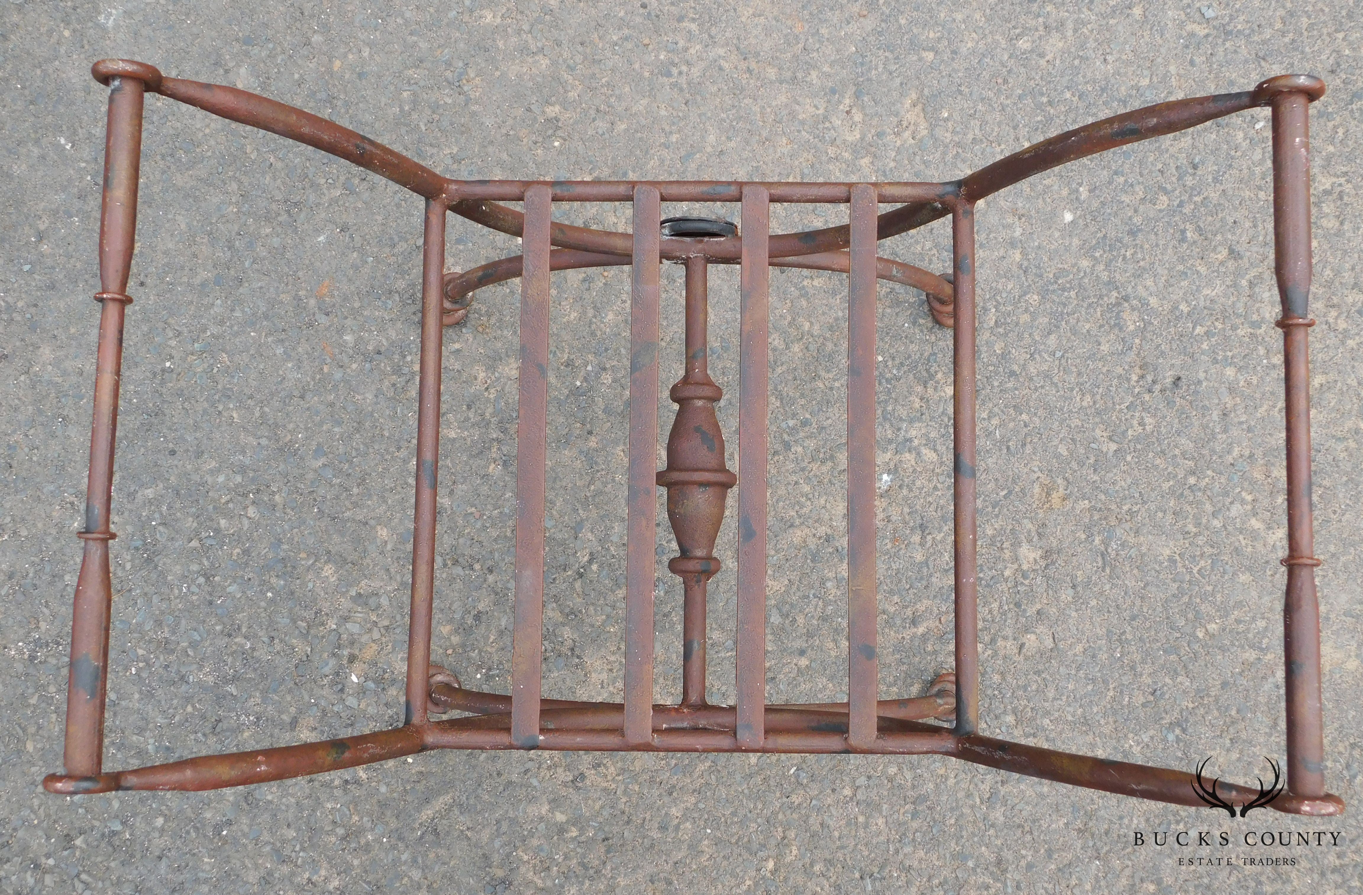 Neo-Classical Style X Base Iron Bench