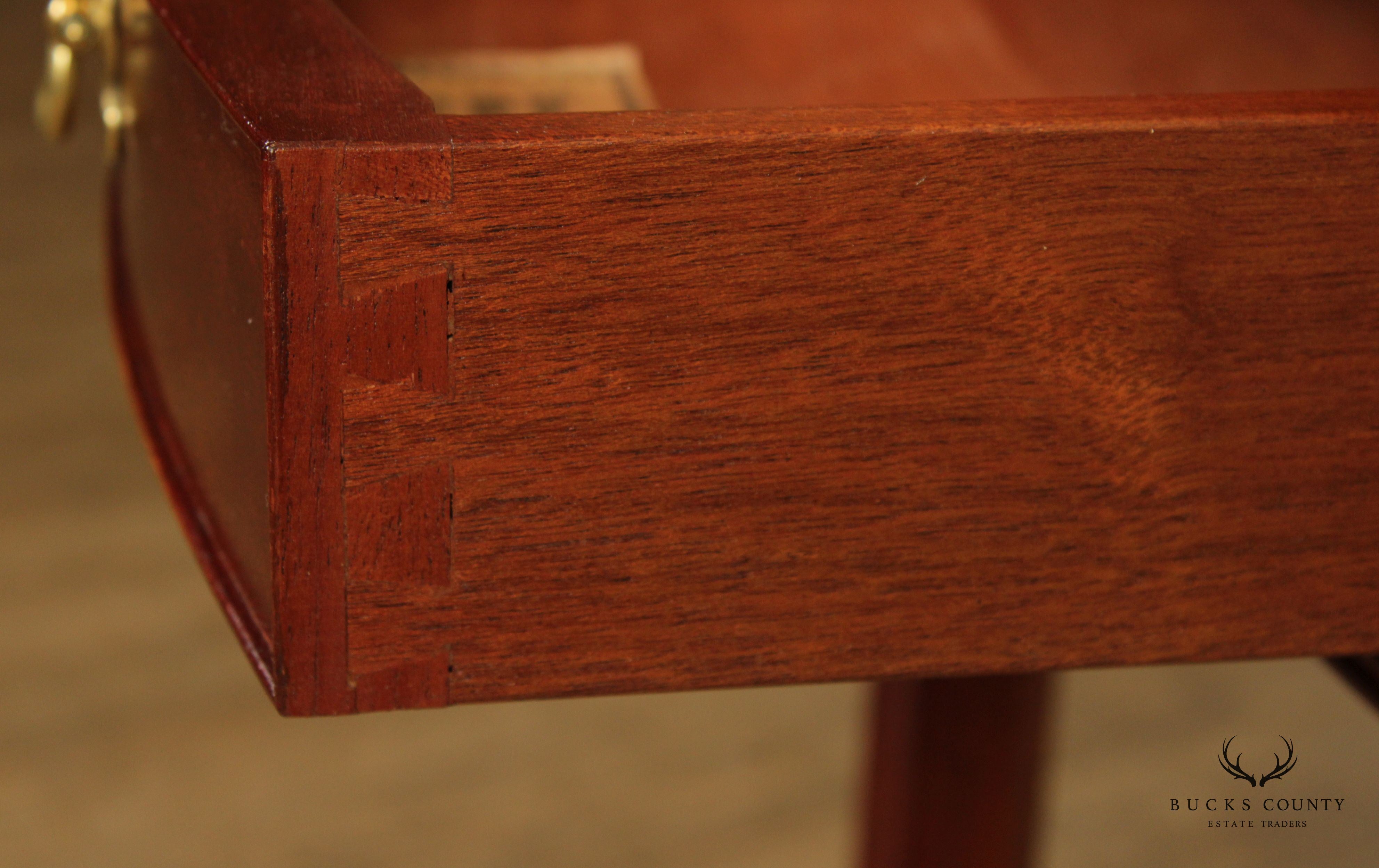 Thomas Borthwick Chippendale Style Pair of Mahogany Pembroke Tables, American Museum Classics