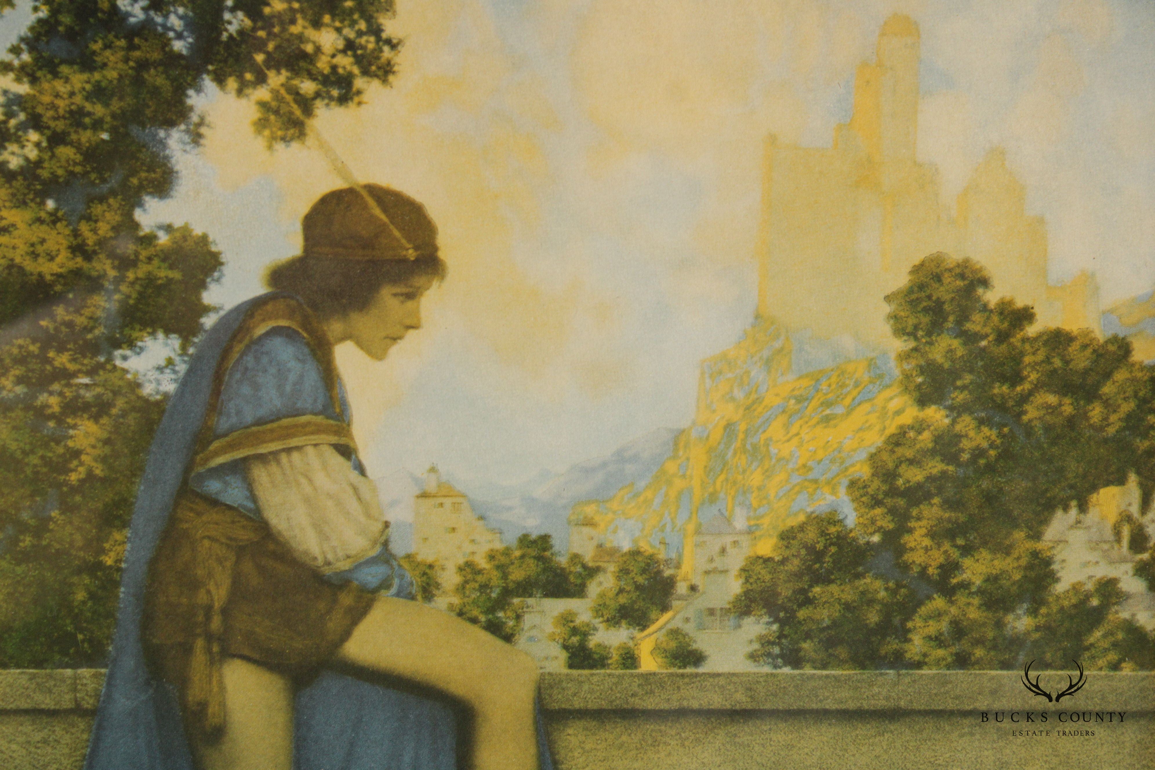 Maxfield Parrish Arts & Crafts Framed Print 'the Knave Watching Violetta Depart'