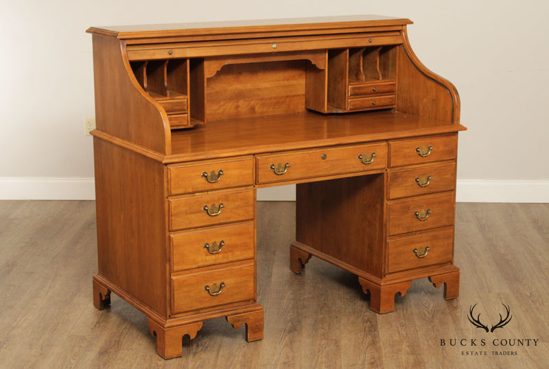 Ethan Allen Circa 1776 Collection Maple Roll Top Desk