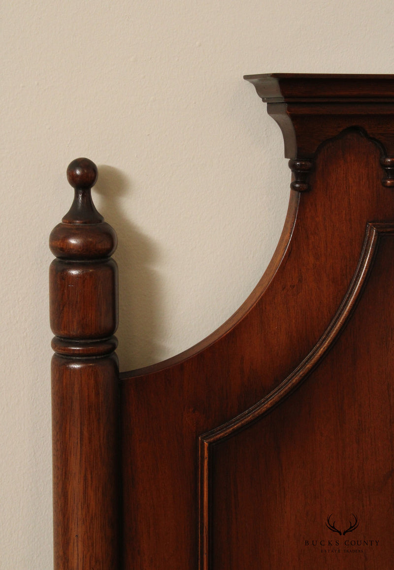Victorian Style Carved Walnut Queen Size Headboard