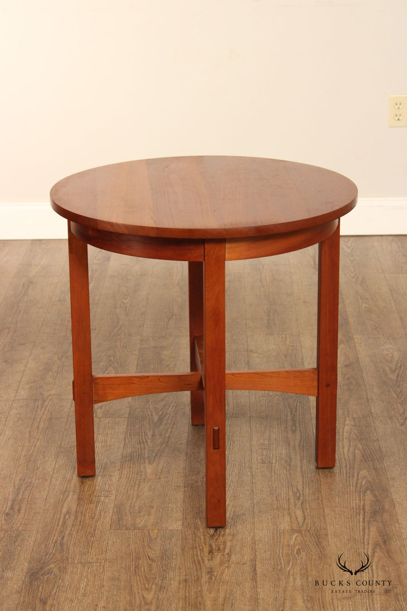 Stickley Mission Collection Cherry Round Lamp Table