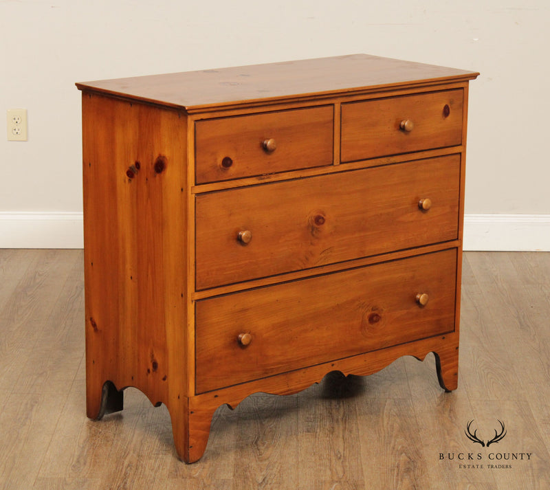 William Draper Early American Style Pair Pine Single Dressers