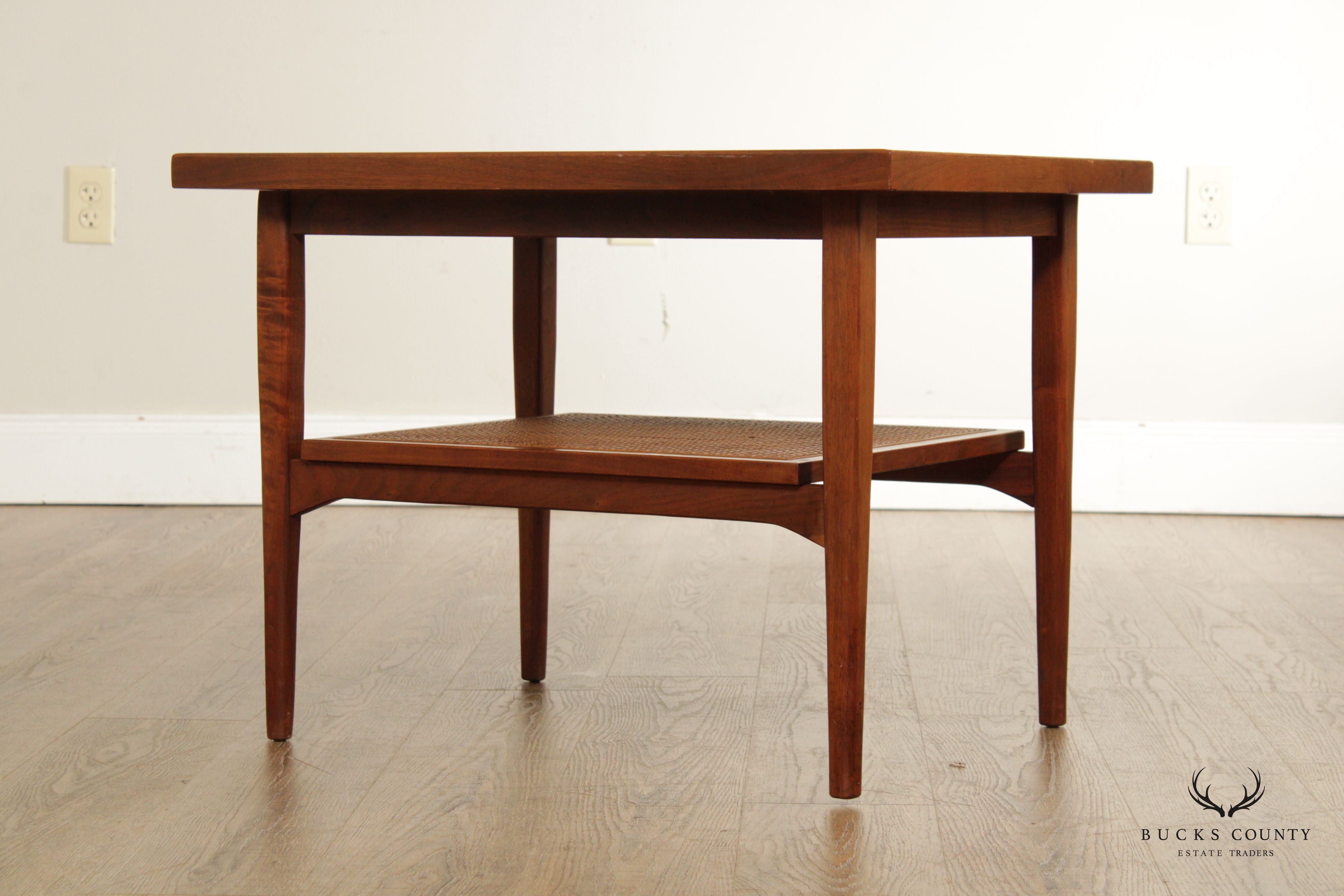 Kipp Stewart Drexel Declaration Midcentury Walnut Side Table