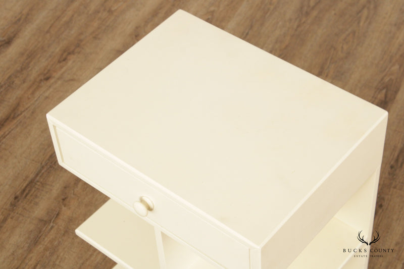 Pottery Barn Teen White 'Booknook' Bedside Table