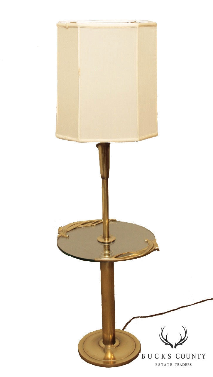 Stiffel Vintage Brass Art Nouveau Style Table Floor Lamp