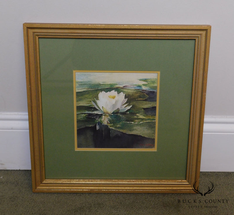 "Water Lily in Sunlight" John La Farge Fine Art Framed Print