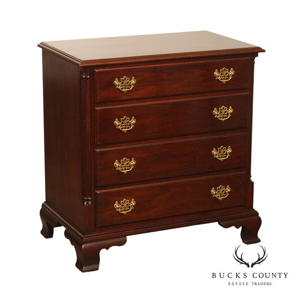 Statton Chippendale Style Cherry Bachelors Chest Nightstand