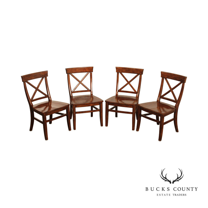 Pottery Barn Set of Four X Back 'Aaron' Dining Side Chairs