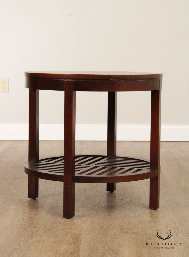 Stickley Metropolitan Collection Cherry Round Lamp Table (B)