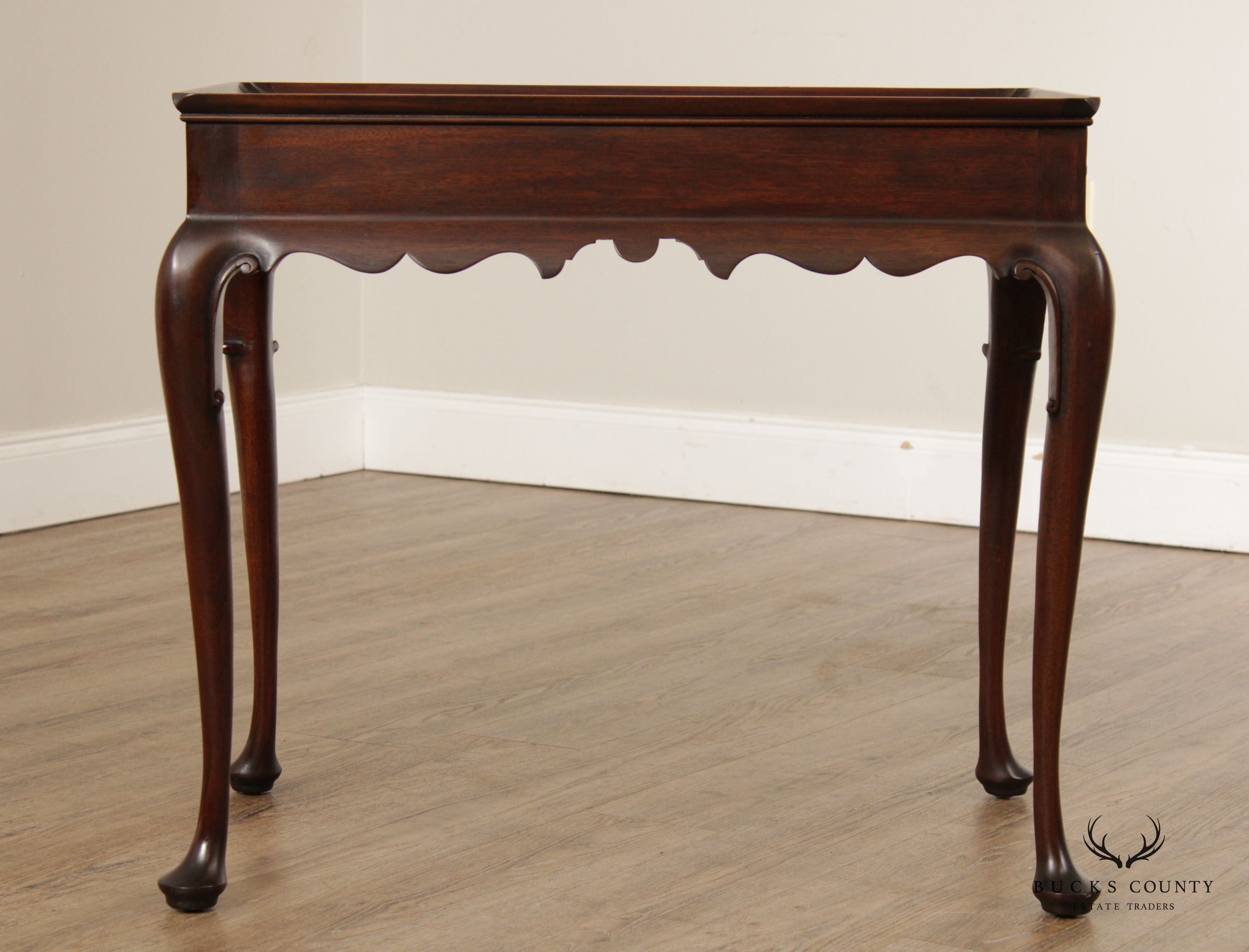 Henkel Harris Queen Anne Style Mahogany Tea Table