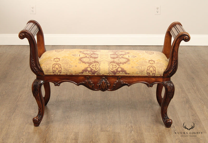 Hancock & Moore French Louis XV Style Carved Window Bench