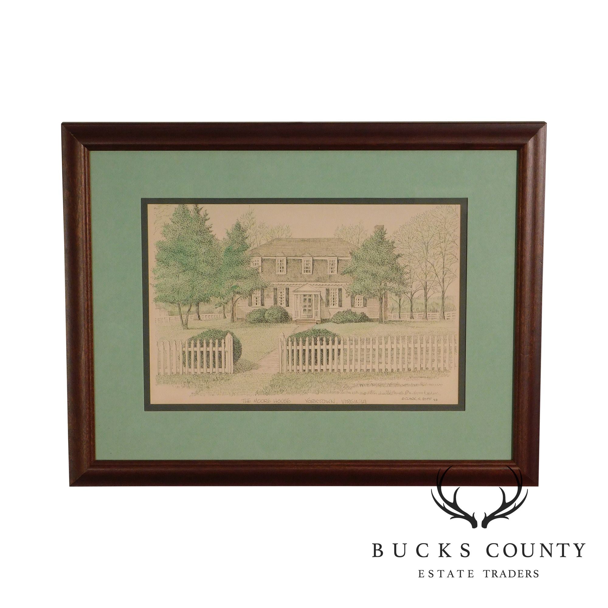 Clark M. Goff Framed Print "The Moore House, Yorktown, VA"