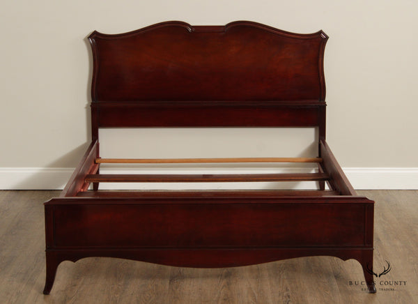 1940's Vintage French Style Carved Mahogany Full-Size Bed Frame