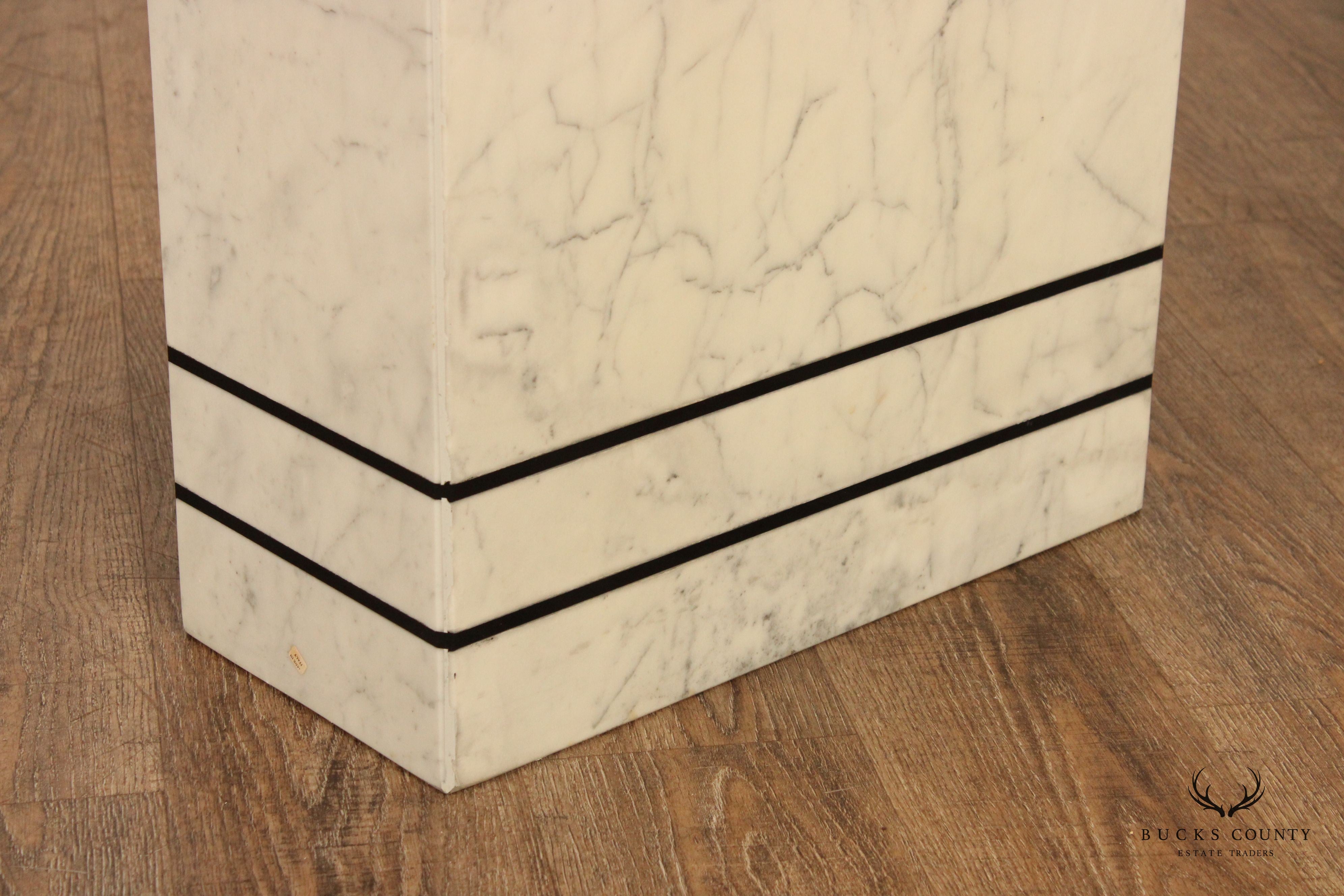 Italian Postmodern Marble Pedestal Console