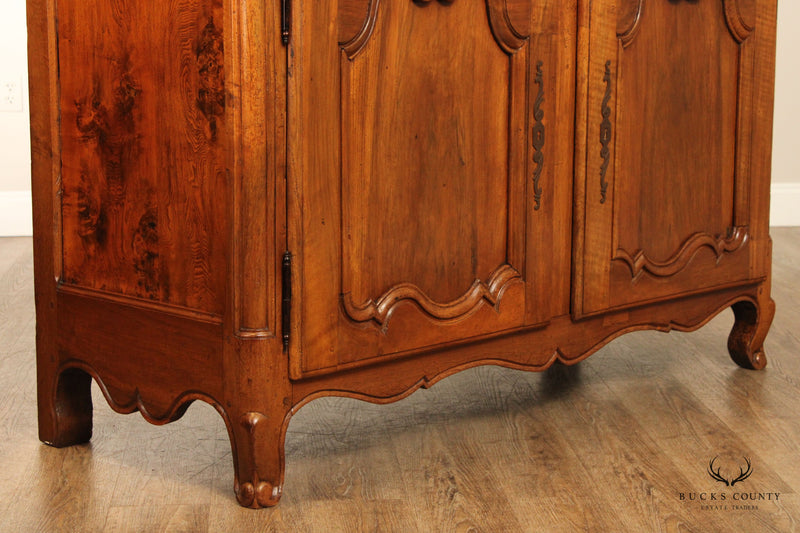 Antique French Provincial Style Carved Walnut Sideboard Server