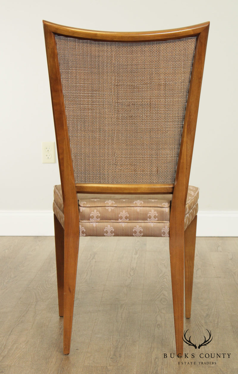 Mid Century Modern Set 4 Cane Back Dining Chairs