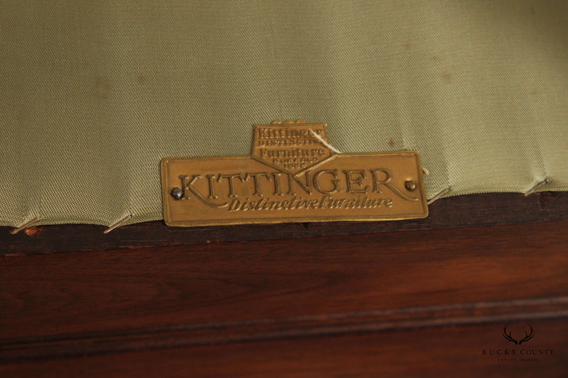 Kittinger 1920s Jacobean Revival Style Walnut Vanity Bench