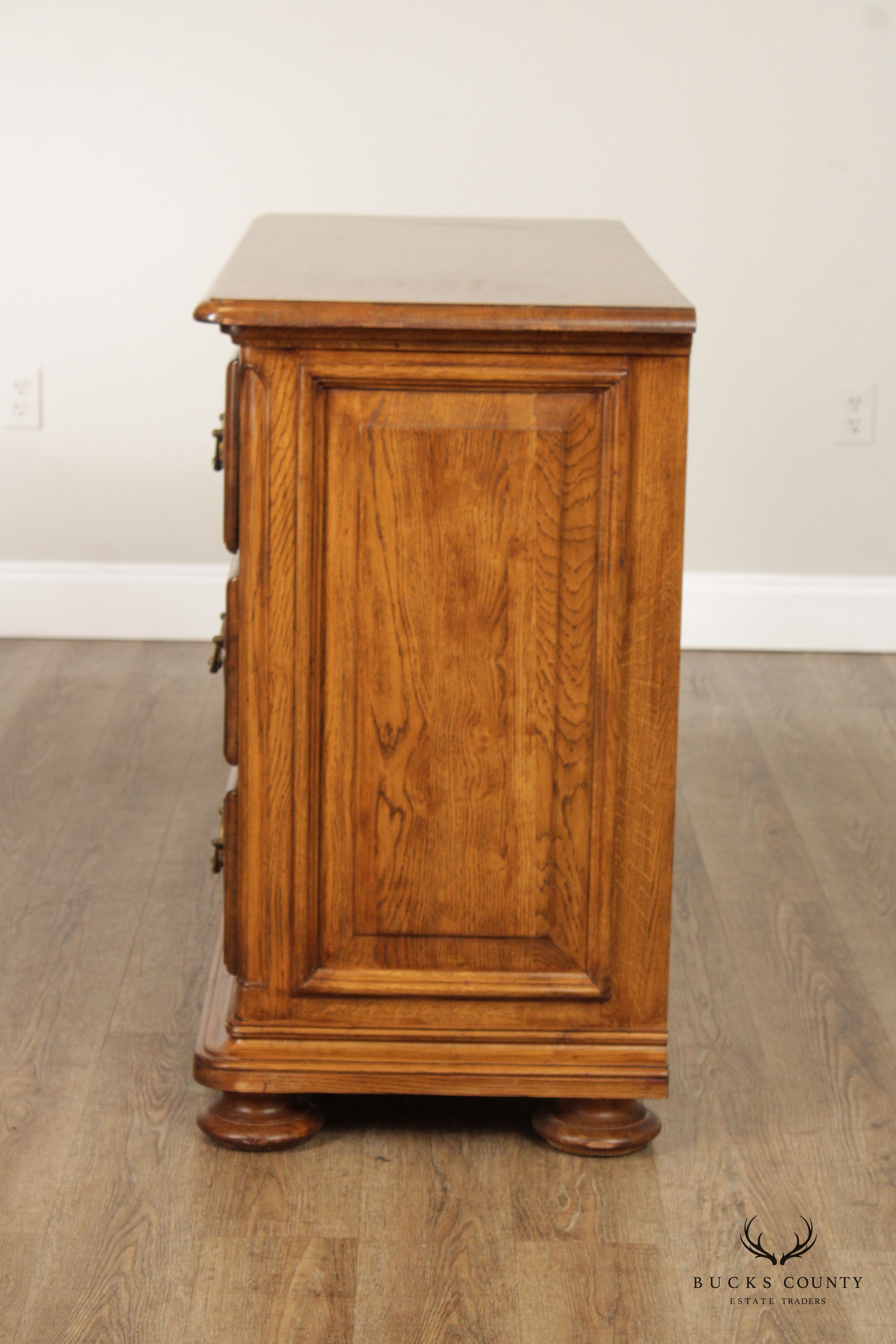 Tuscan Italian Style Carved Oak Chest of Drawers