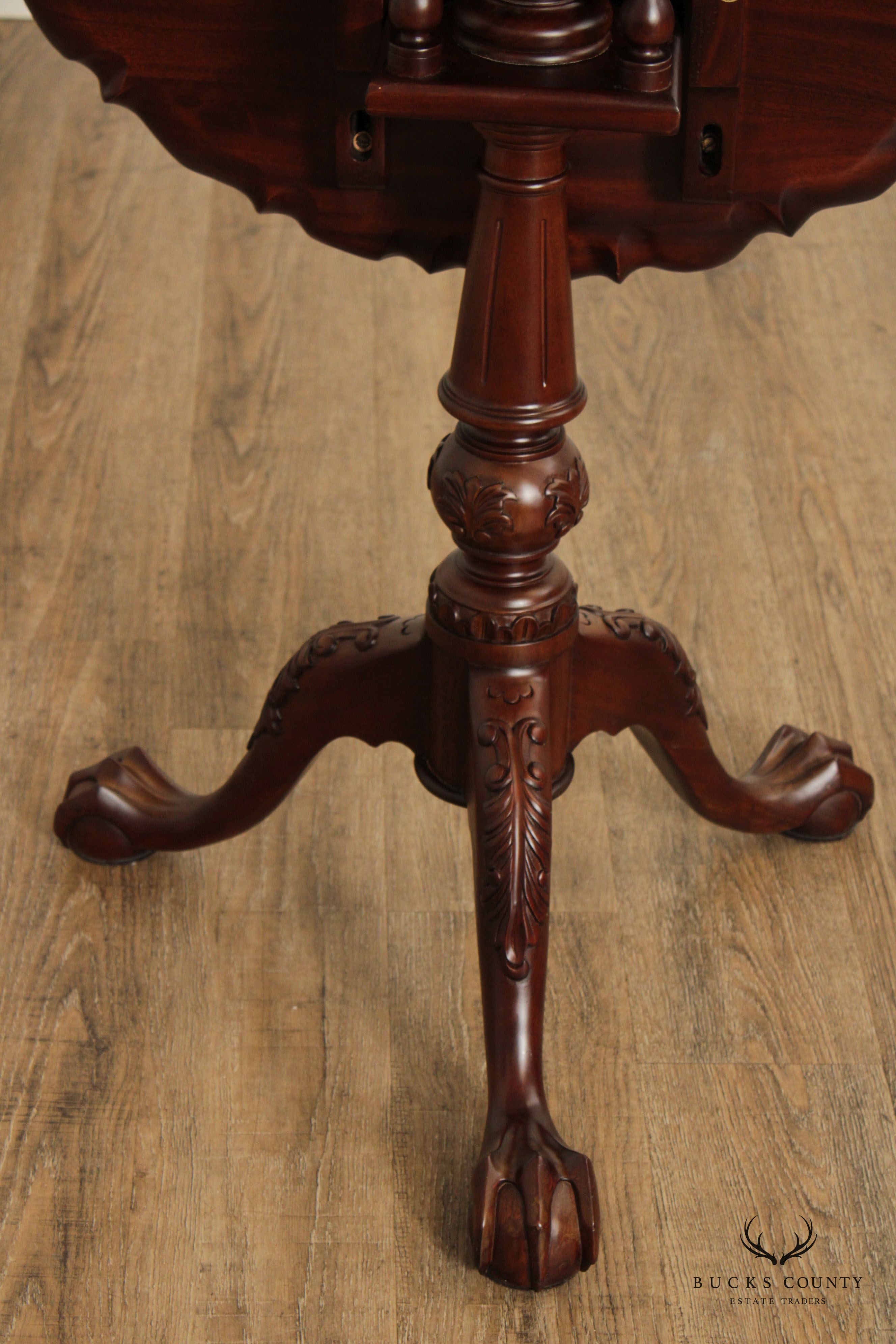 Chippendale Style Mahogany Tilt-Top Pie Crust Table